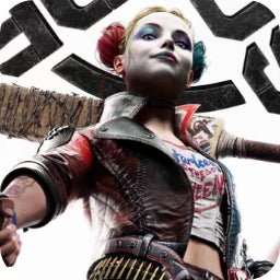 Harley Quinn poses in front of the camera with a cricket bat resting on her shoulder in Suicide Squad: Kill The Justice League.
