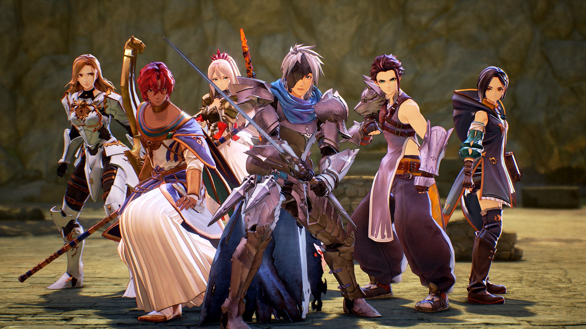 A group shot of the party members from Tales Of Arise