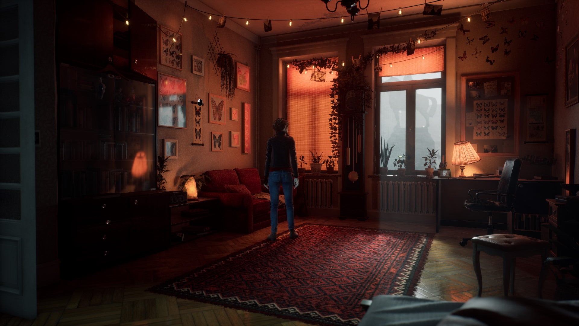 A warm, dimly-lit room from The Medium with no ray tracing effects