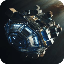 A spaceship drifts in orbit around Jupiter in Telltale's The Expanse game.