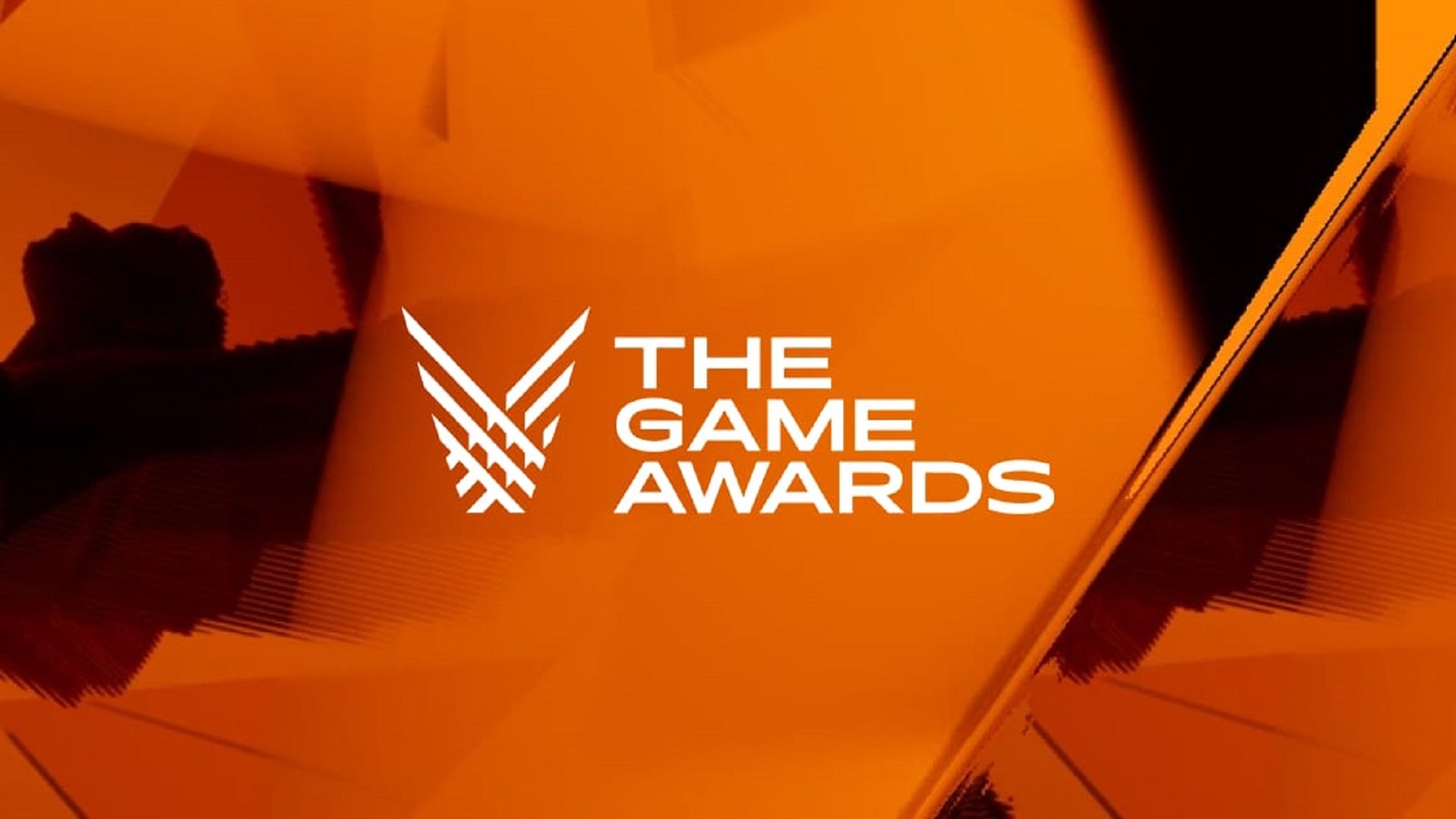 The logo for The Game Awards against an abstract orange background.