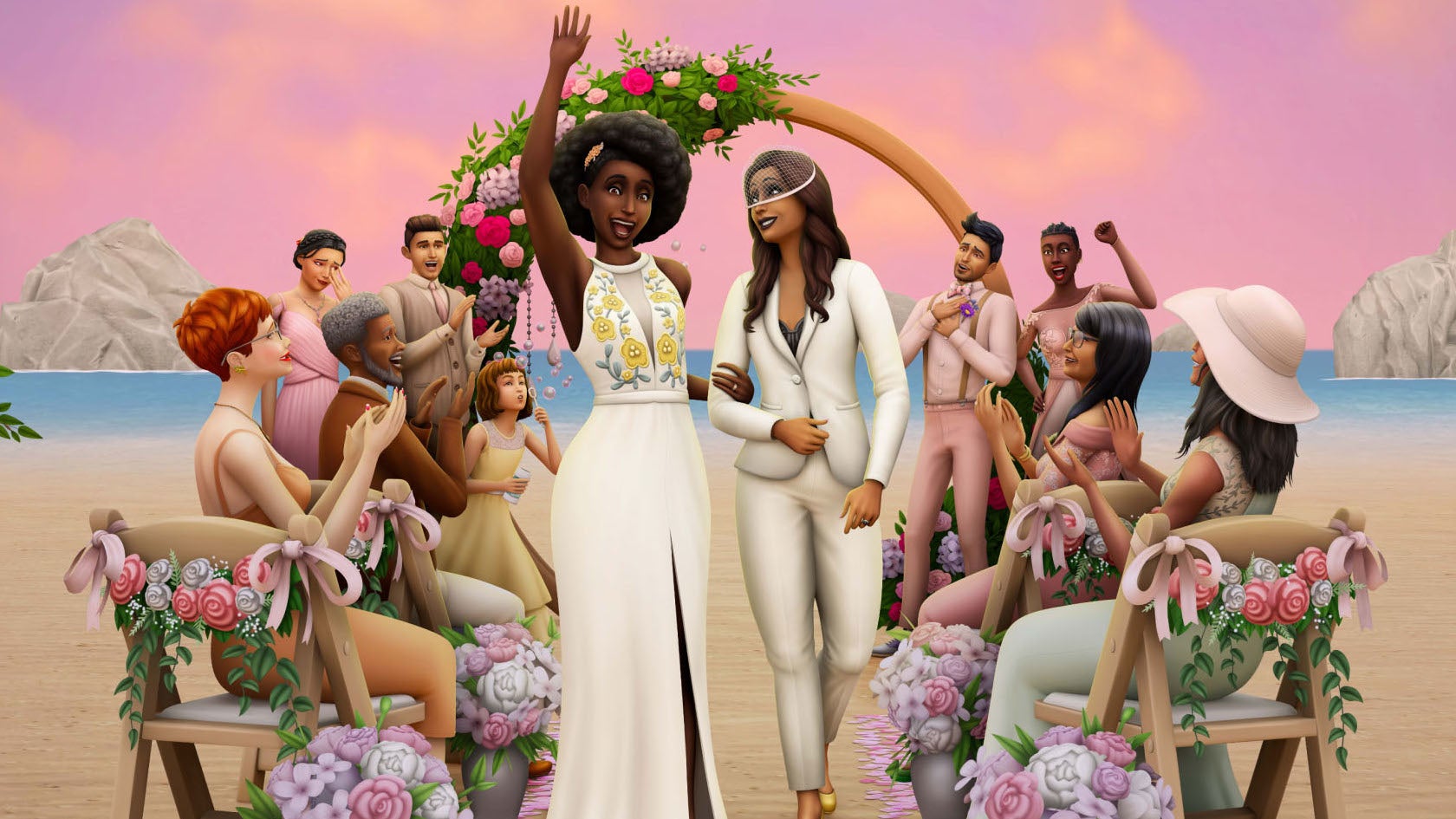 EA will release The Sims 4's wedding expansion in Russia with disastrous sapphic romcom relationship intact thumbnail