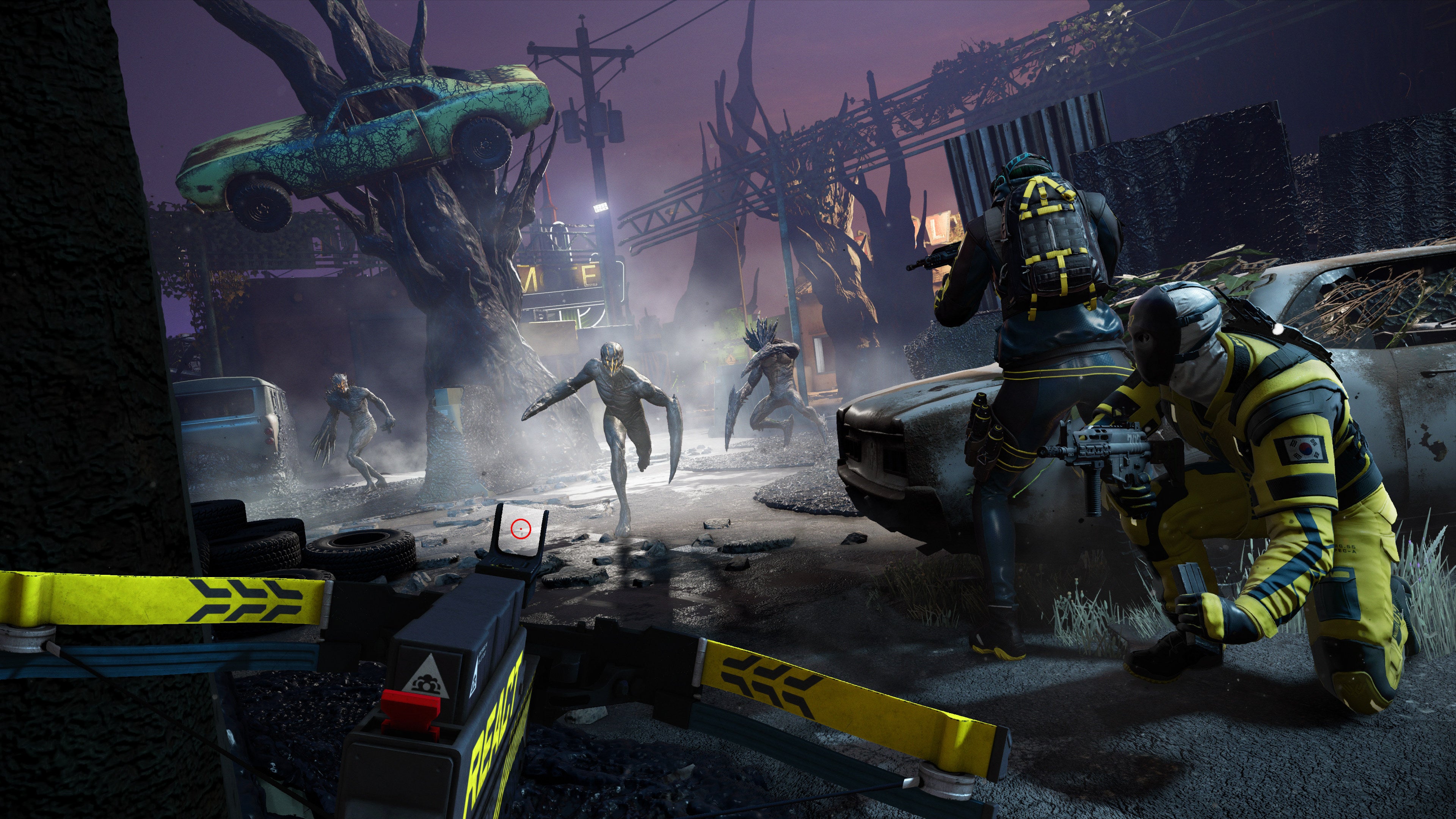 Fighting monsters in a Tom Clancy's Rainbow Six Extraction screenshot.