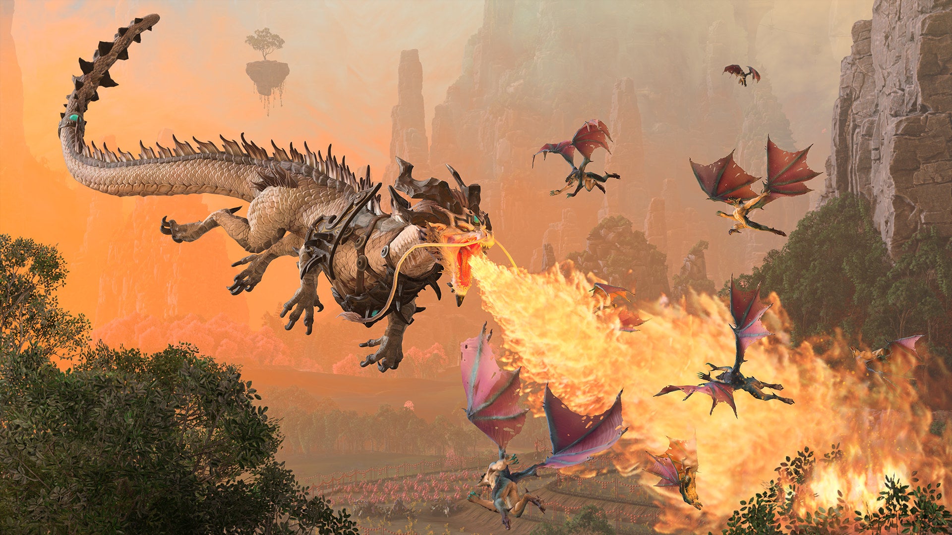 Железный дракон Grand Cathay на снимке экрана Total War: Warhammer 3.
