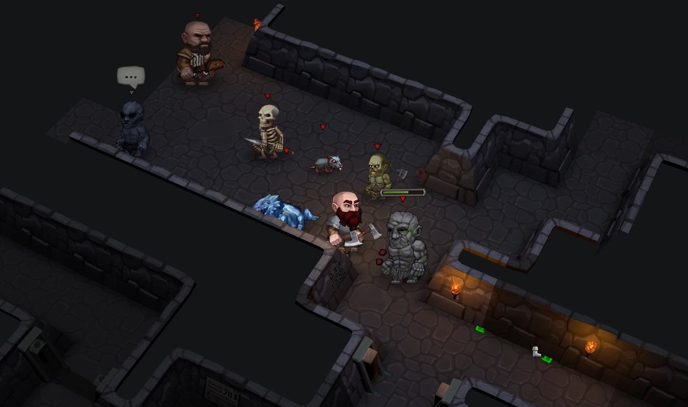 Dungeon violence in a cropped Ultimate ADOM screenshot.