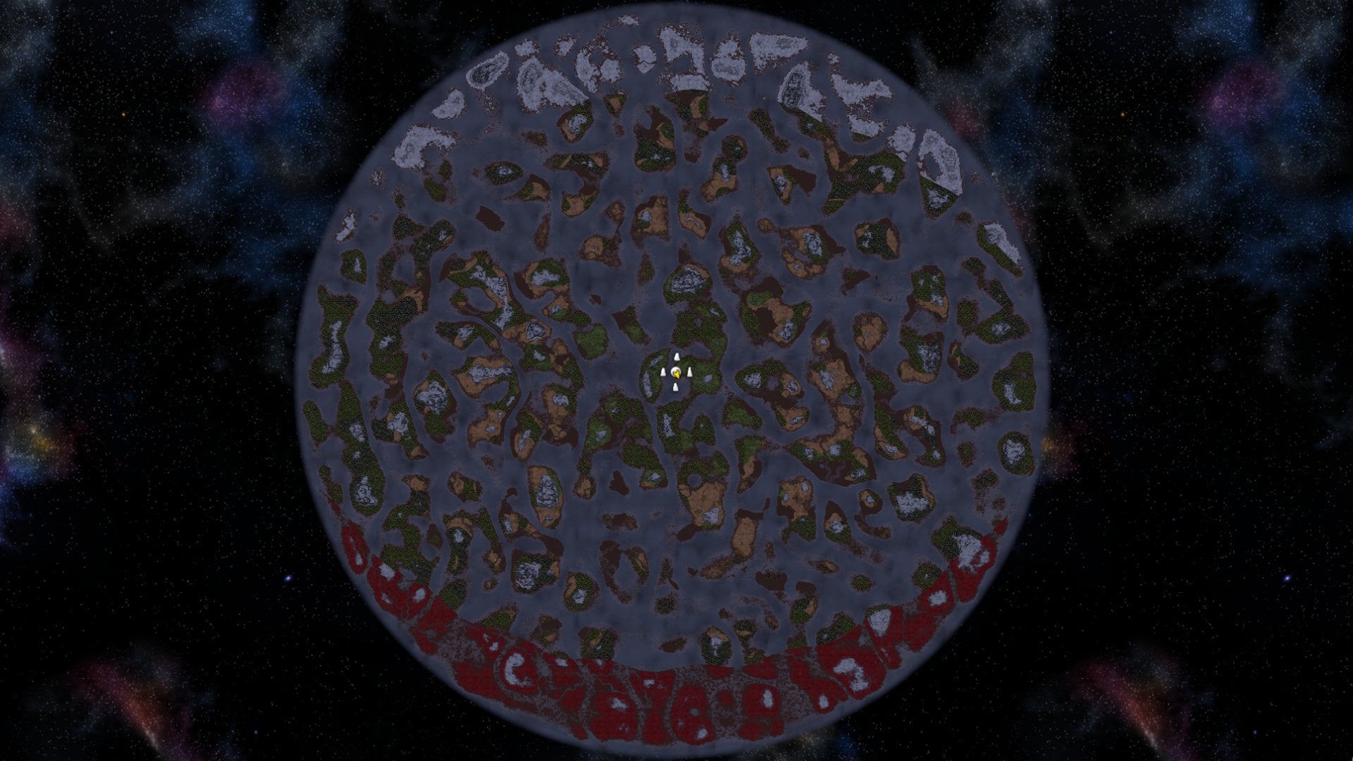 A Valheim screenshot of a completely explored map.