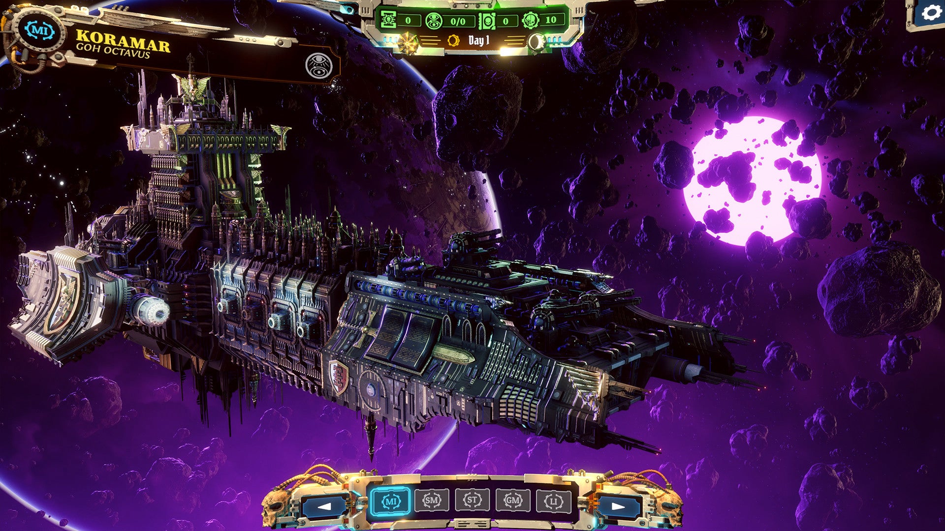 A very ornate space ship in Warhammer 40K: Chaos Gate -Daemonhunters