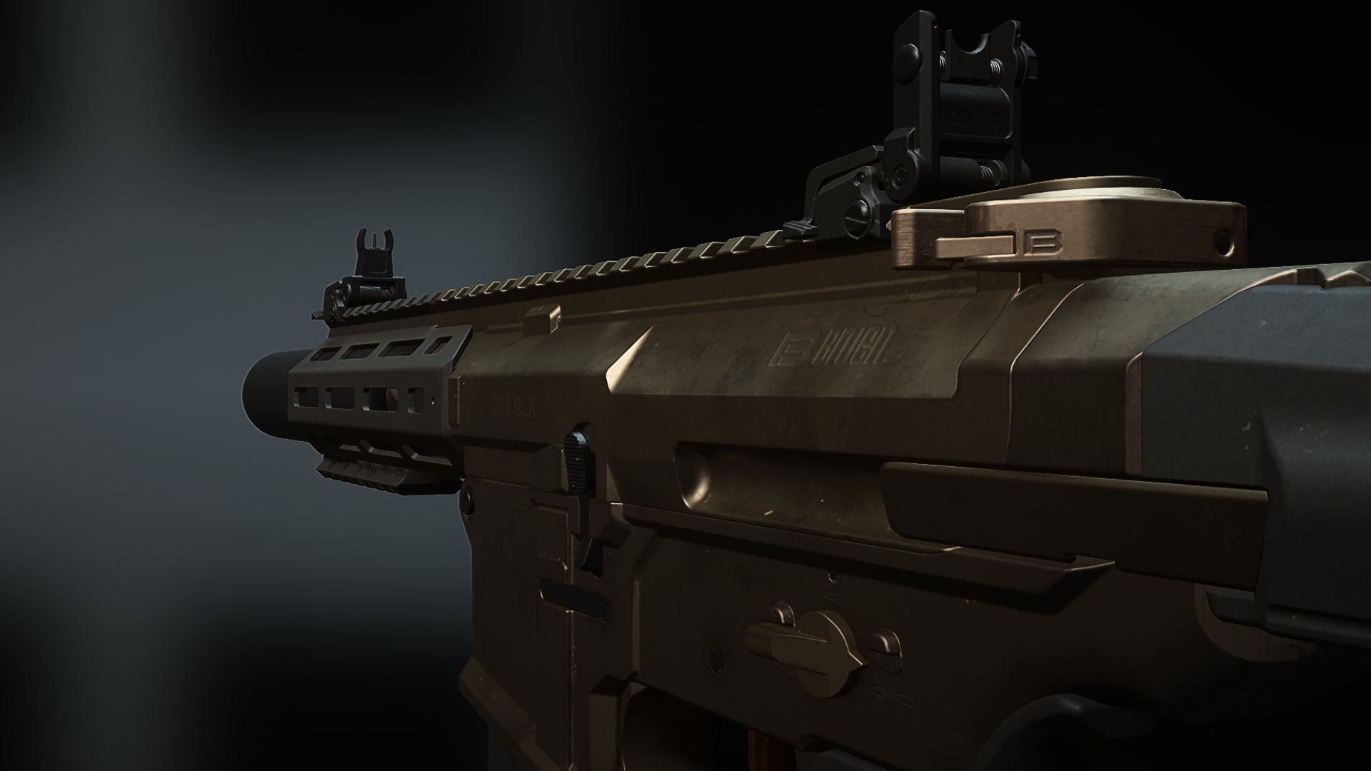 A close-up of the Chimera Assault Rifle, a weapon in Warzone 2.0.
