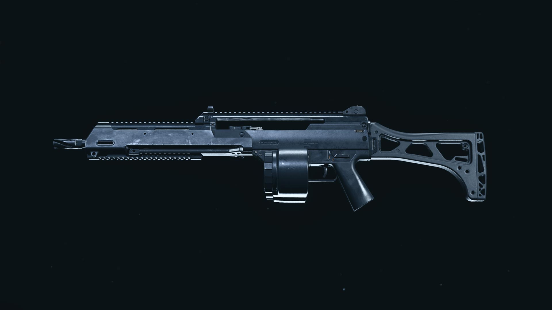 A screenshot of the base Holger-26 LMG in Call Of Duty: Warzone.