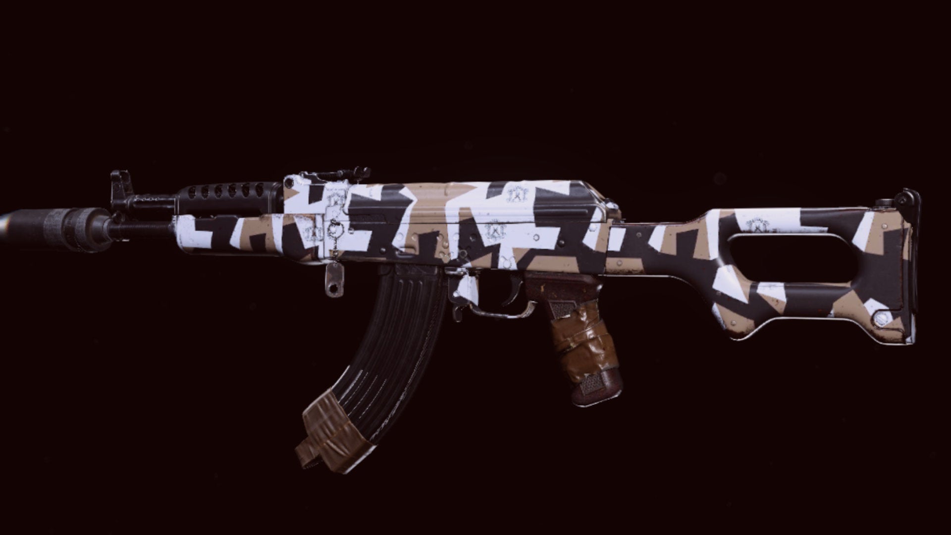 The Cold War AK-47 in Warzone on a blank background.