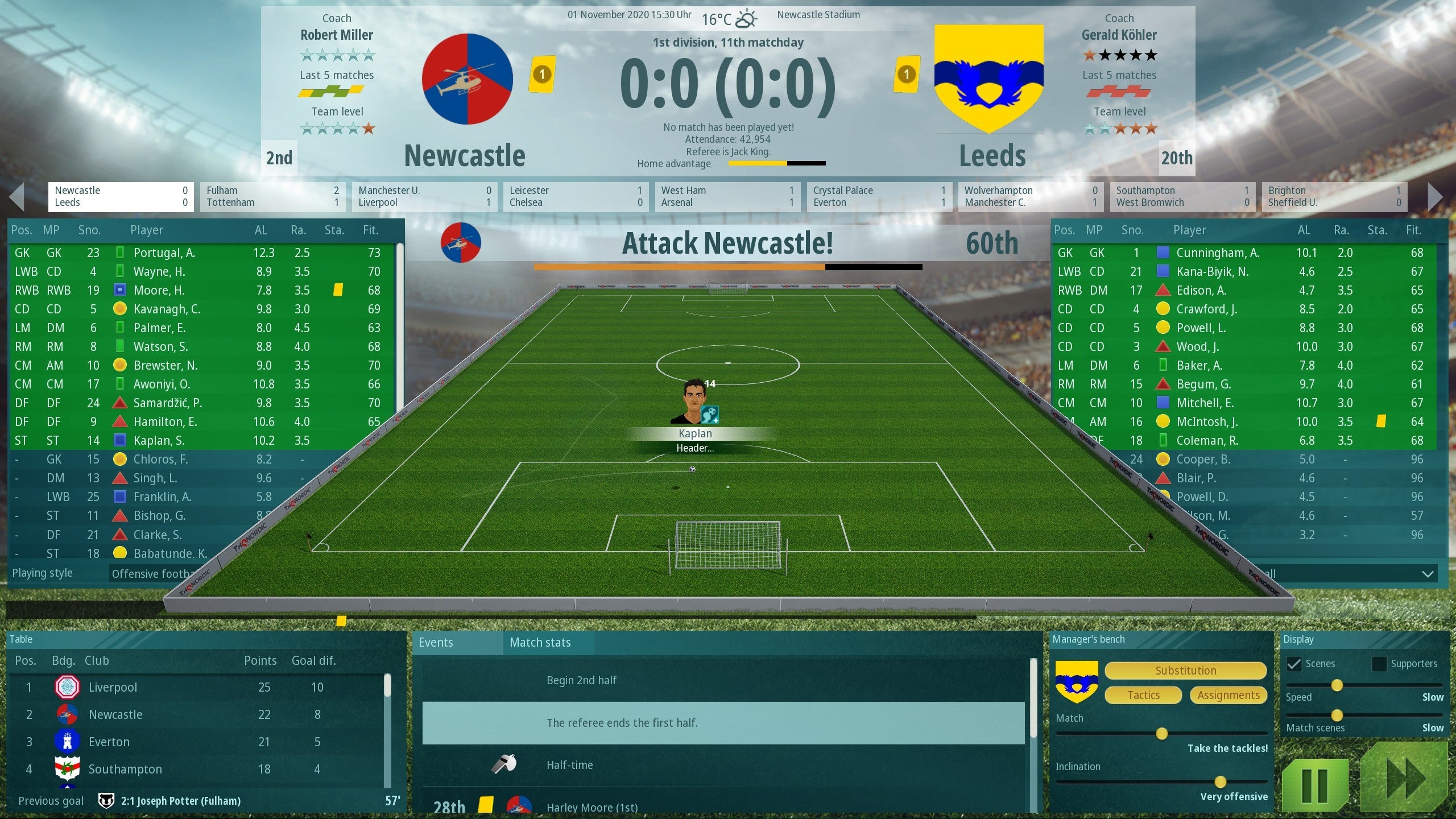 A match in a We Are Football screenshot.