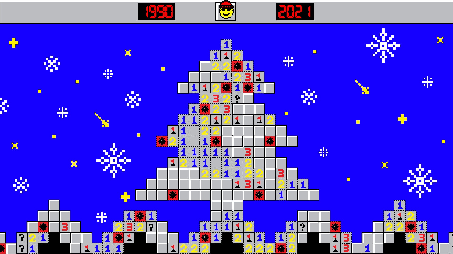 Artwork from Microsoft's Minesweeper Ugly Christmas Sweater.
