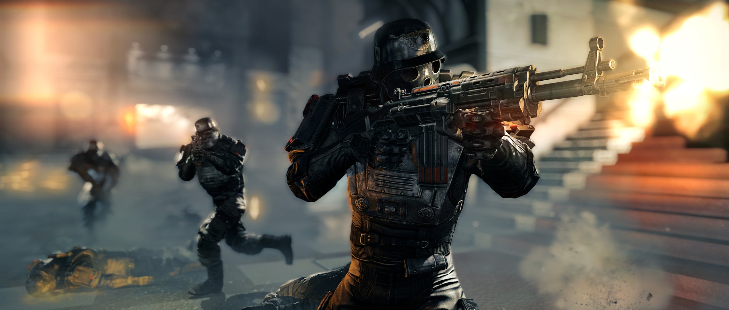 A Nazi in full armour in Wolfenstein: The New Order.
