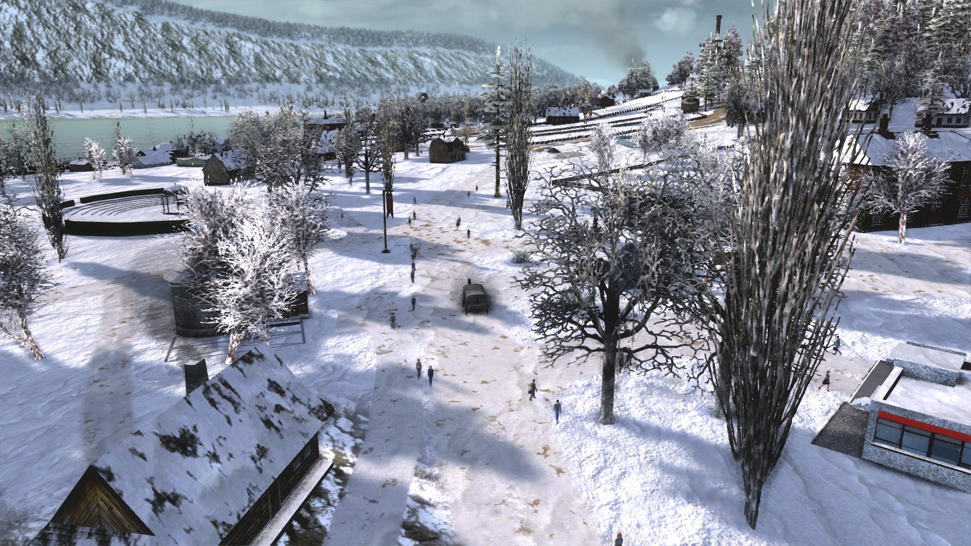 A snowy rural scene from Workers & Resources: Soviet Republic