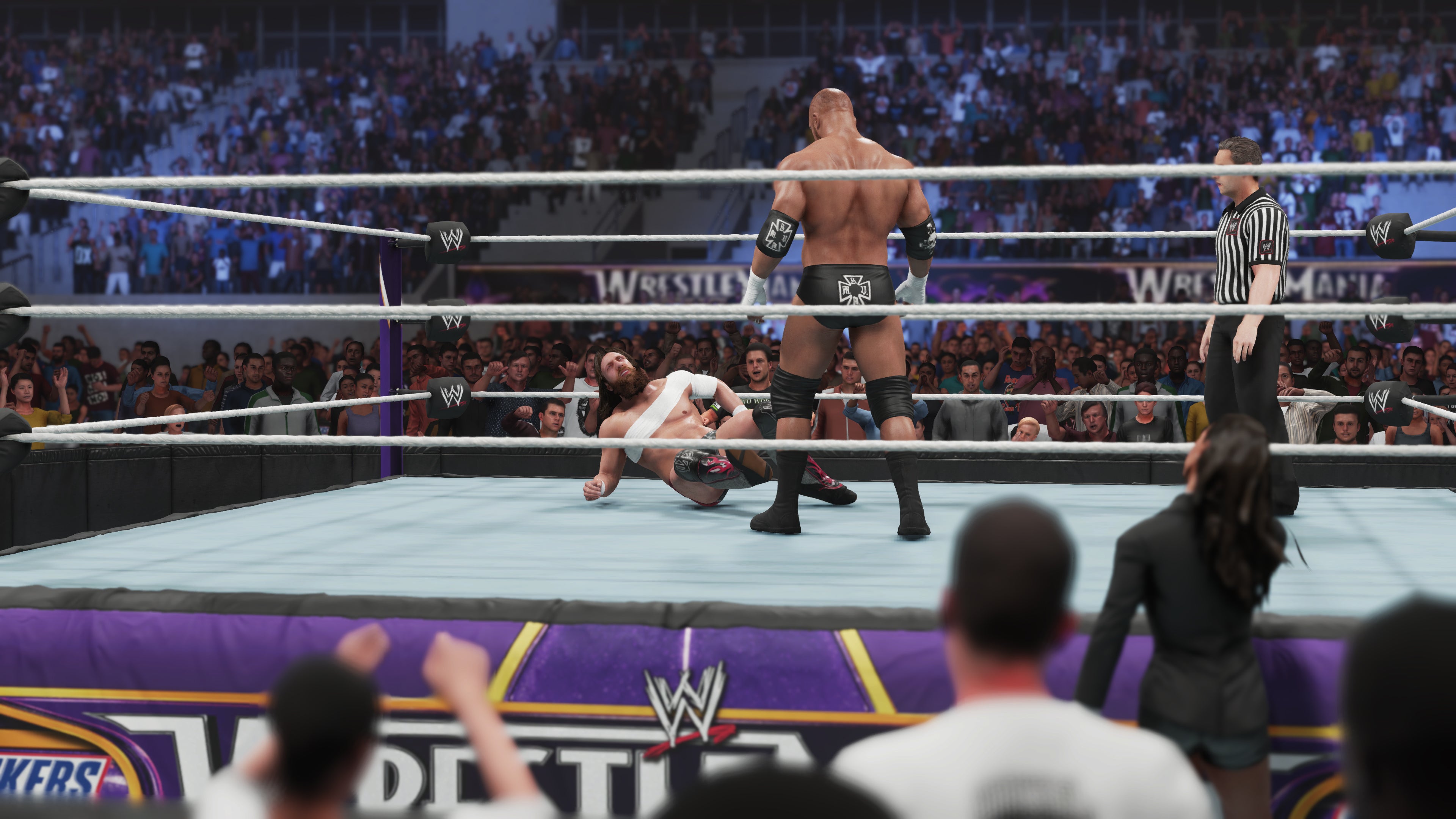 Image for WWE 2K19 leaps off the top turnbuckle