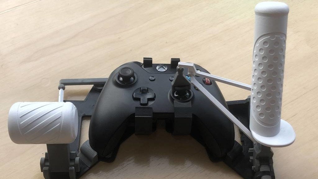 Image for Don't have a flight stick? Turn an Xbox controller into a HOTAS using a 3D printer